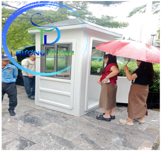 Bốt gác bảo vệ composite mái nhọn 1200 x 1200 x 2600mm