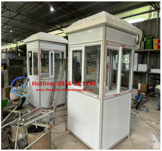 Bốt Bảo Vệ Khung Thép 1.2m, Mái Composite