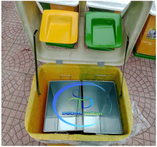 Thùng rác 2 ngăn composite tại Hải Phòng