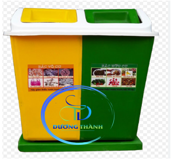 thùng rác 2 ngăn composite