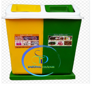 Thùng rác 2 ngăn composite