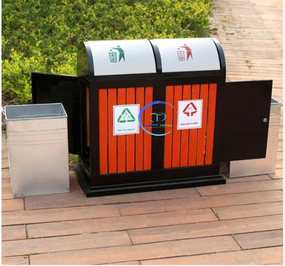 thùng rác phân loại 2 ngăn