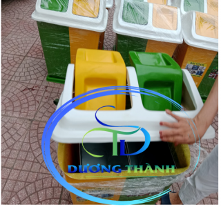 Thùng rác nhựa 2 ngăn composite tại Thái Bình
