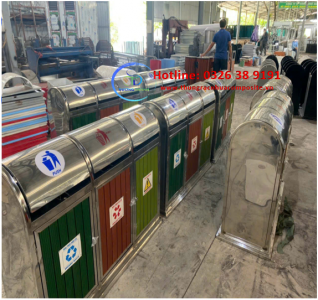 Thùng Rác 3 Ngăn Inox Gía Rẻ Uy tín Nhất tại Bắc Ninh