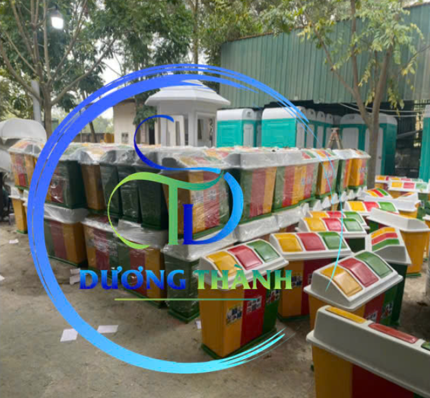 Thùng rác 2 ngăn công cộng