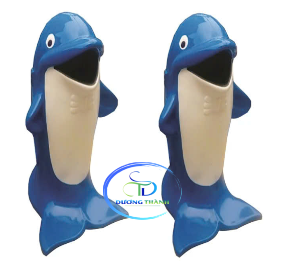 thùng rác nhựa hình cá heo