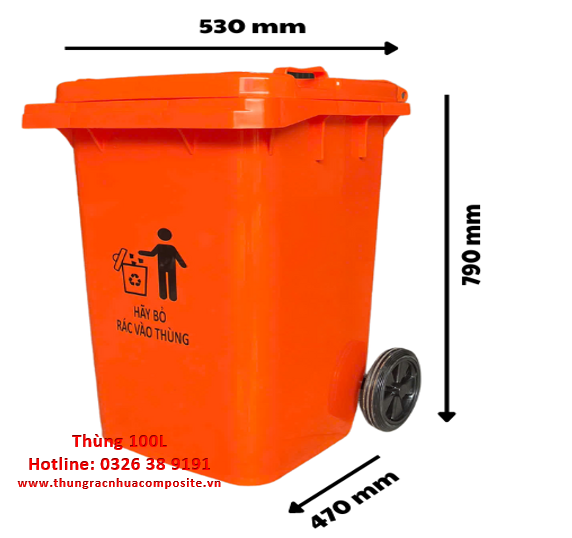 thùng rác 100l
