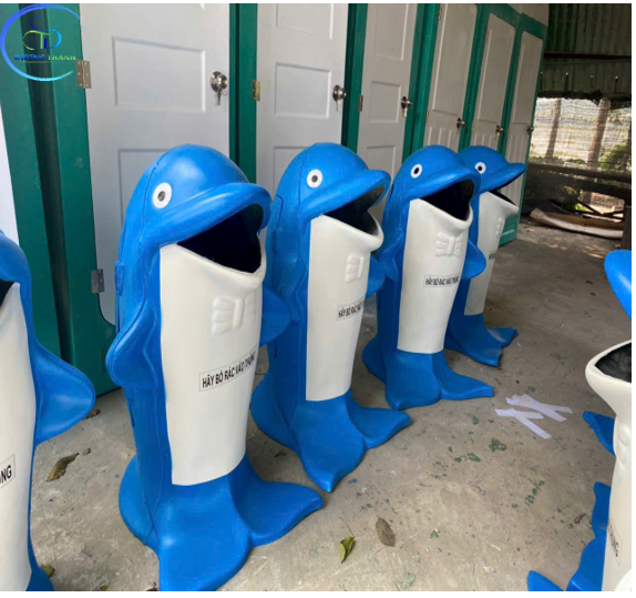 thùng rác cá heo hà nội