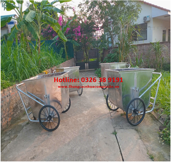 mua xe gom rác 500l inox